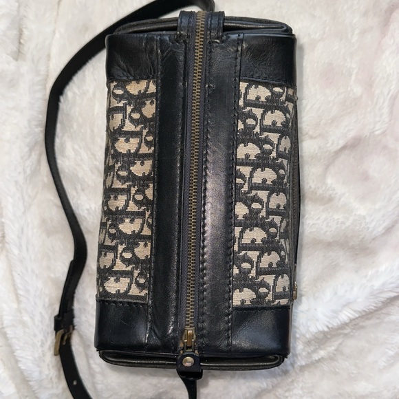 CHRISTIAN DIOR Black Vintage Trotter lunchbox bag Very unique & rare with key - Picture 7 of 13